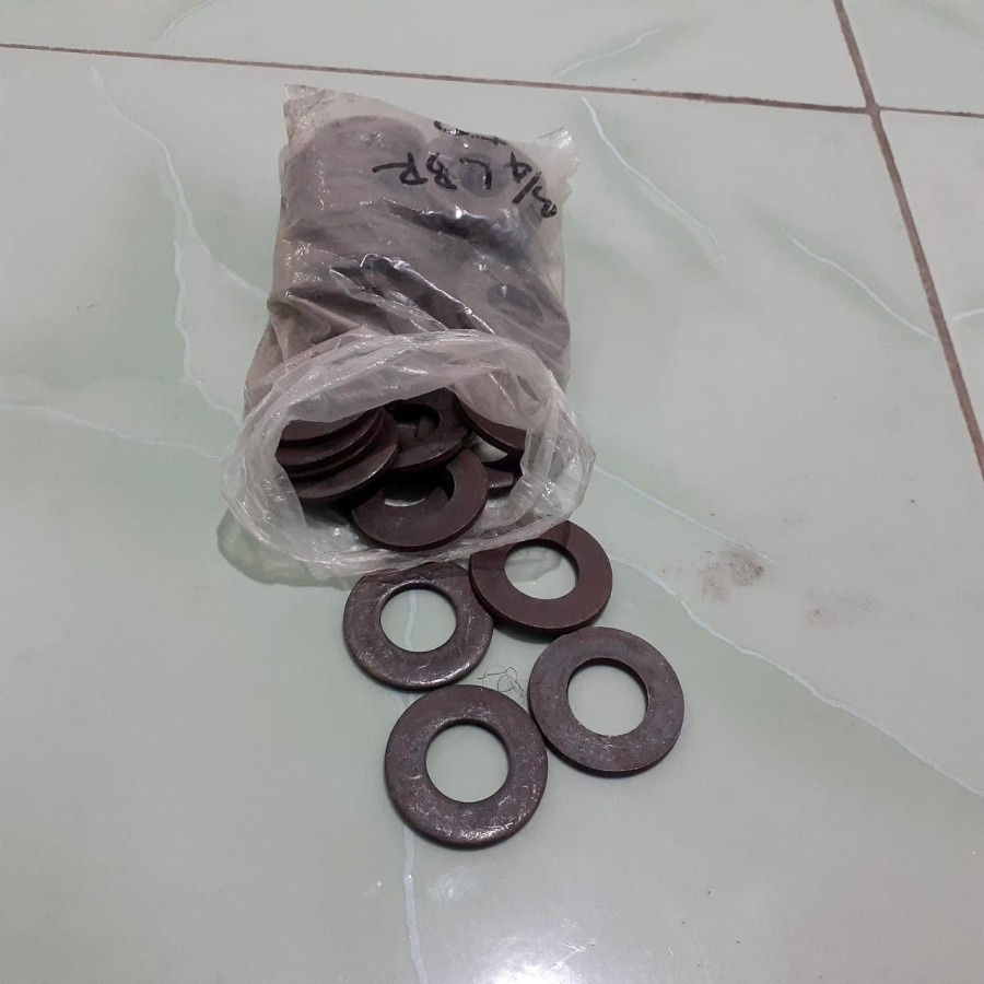Jual RING PLAT M20 BAJA HITAM WASHER PLATE DIAMETER DALAM 20MM UNTUK ...