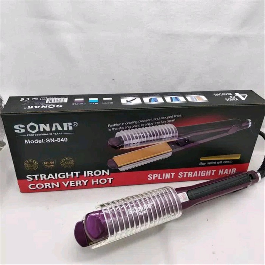 Jual Catok Sonar 2 In 1 Sn-840/Catok Lurus Keriting/Catok Sonar ...