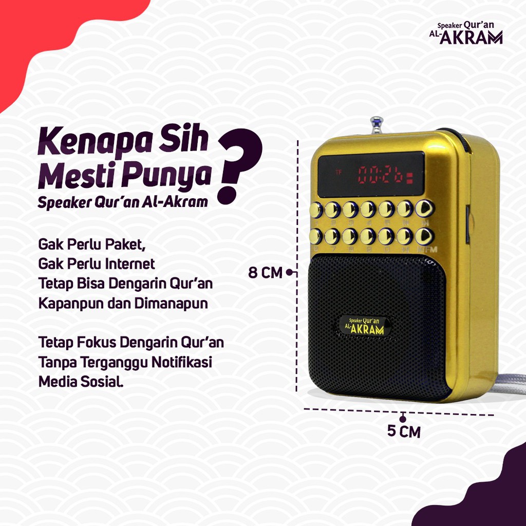 Jual SPEAKER MINI AL AKRAM SPEKER MUROTTAL QURAN LENGKAP 30 JUZ ADA ...