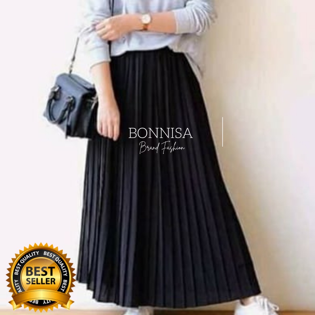 Jual ROK PLISKET SUPER PREMIUM HITAM ROK WANITA HITAM ROK DEWASA HITAM ...