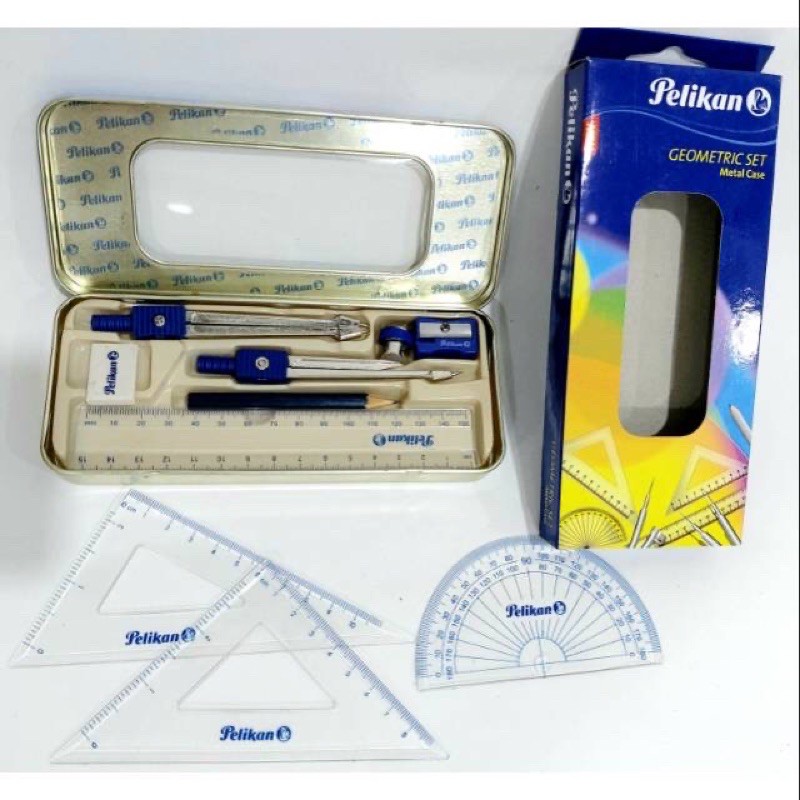 Jual Jangka Set / Geometrical Set Metal Pelikan Shopee Indonesia