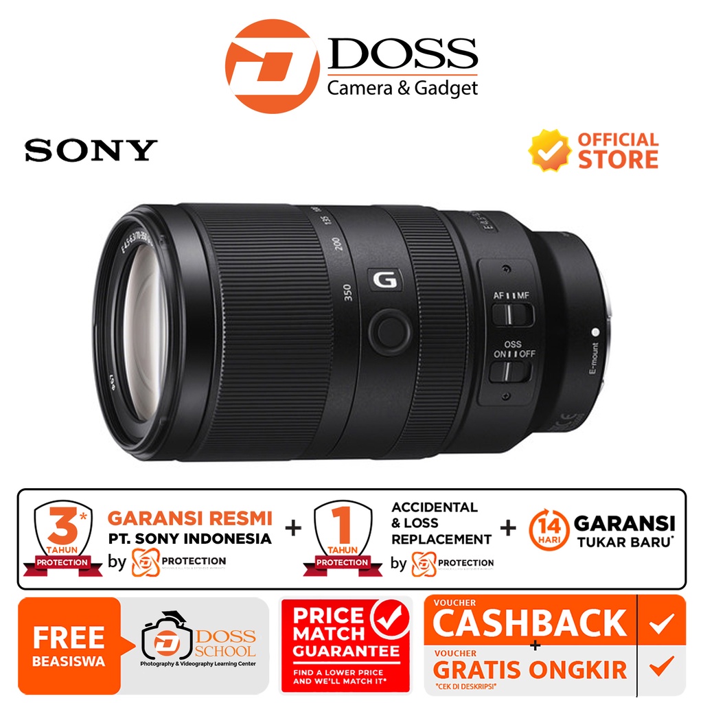 thumbnail image 2 of Sony E 70-350mm F/4.5-6.3 G OSS Lens 2 of 13
