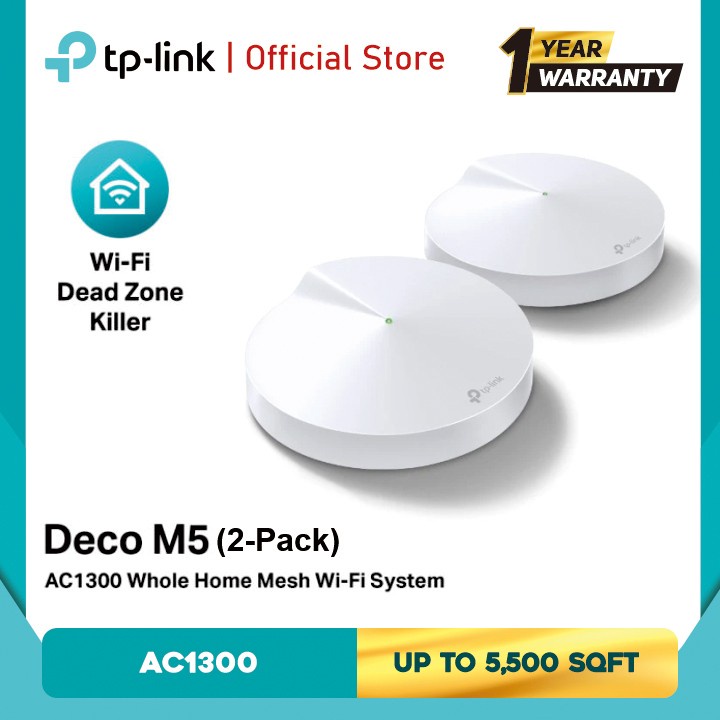 Jual TP-Link Deco M5 AC1300 Mesh WiFi System Dual Band Gigabit Router ...