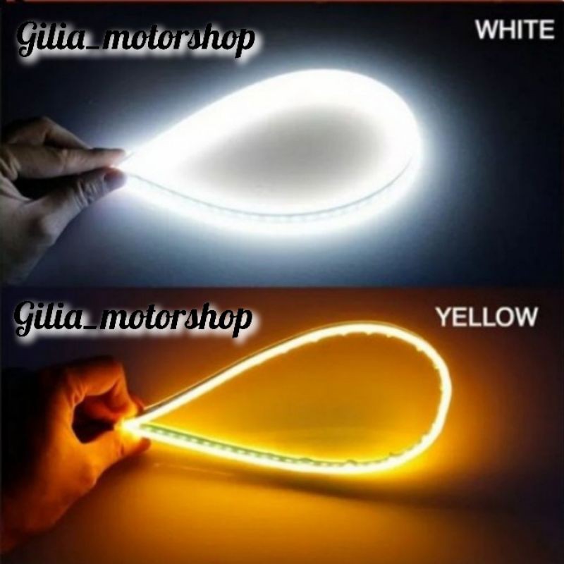 Jual Lampu LED Alis Running Motor Mobil Sen 2 Warna 30cm Lampu Alis Led ...