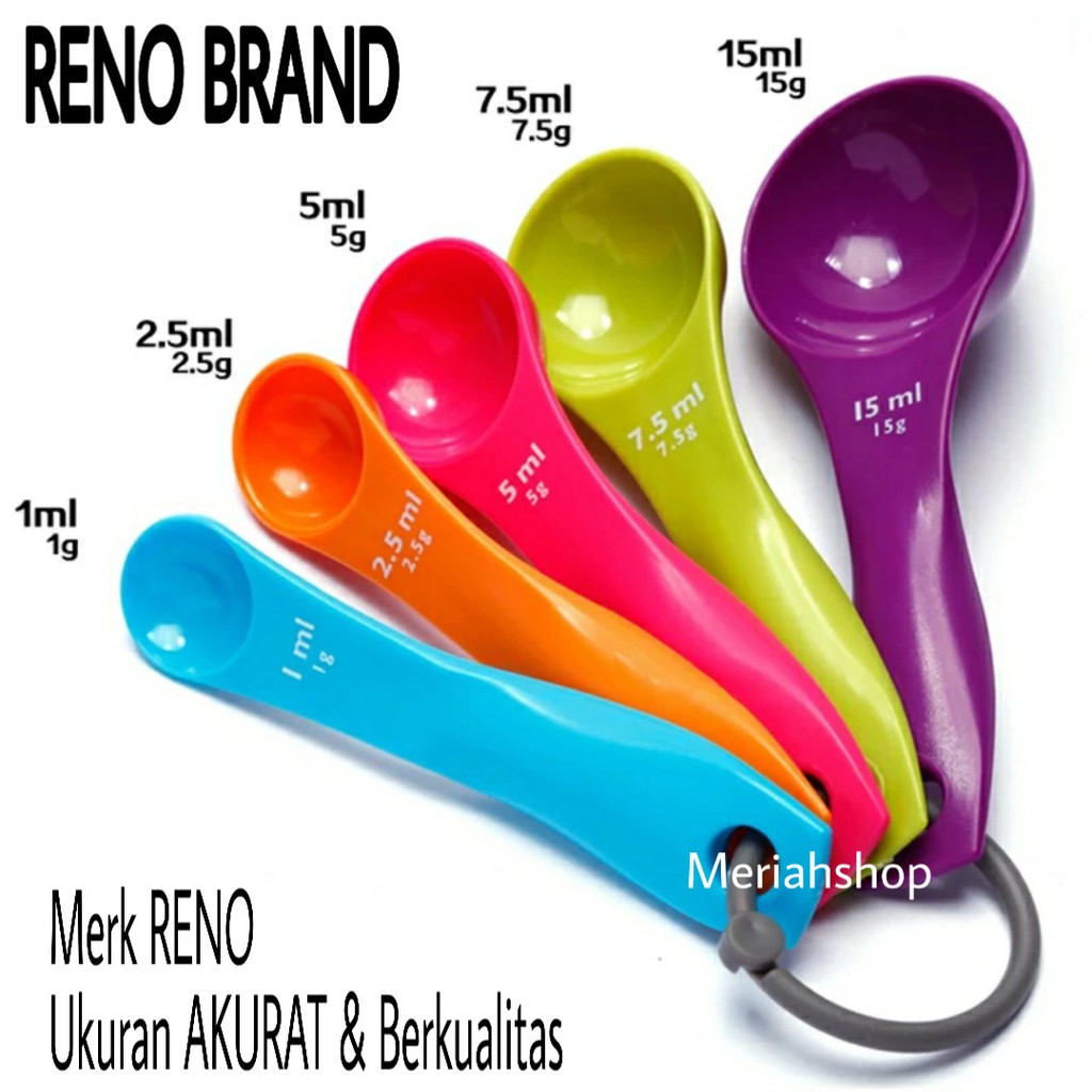 Jual Sendok Takar Set Merk Reno In Measuring Spoon Rainbow Pcs Set Shopee Indonesia