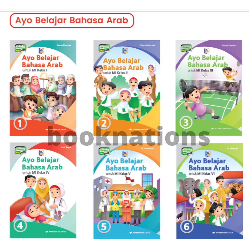 Jual Buku Ayo Belajar Bahasa Arab KELAS 1 2 3 4 5 6 SD MI ERLANGGA ...