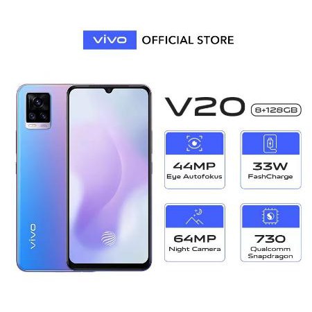 Vivo-V20-SE dan V20 (2021) 8GB/128GB vivo V20 8GB/128GB Sunset  Melody 44MP Eye Autofocus