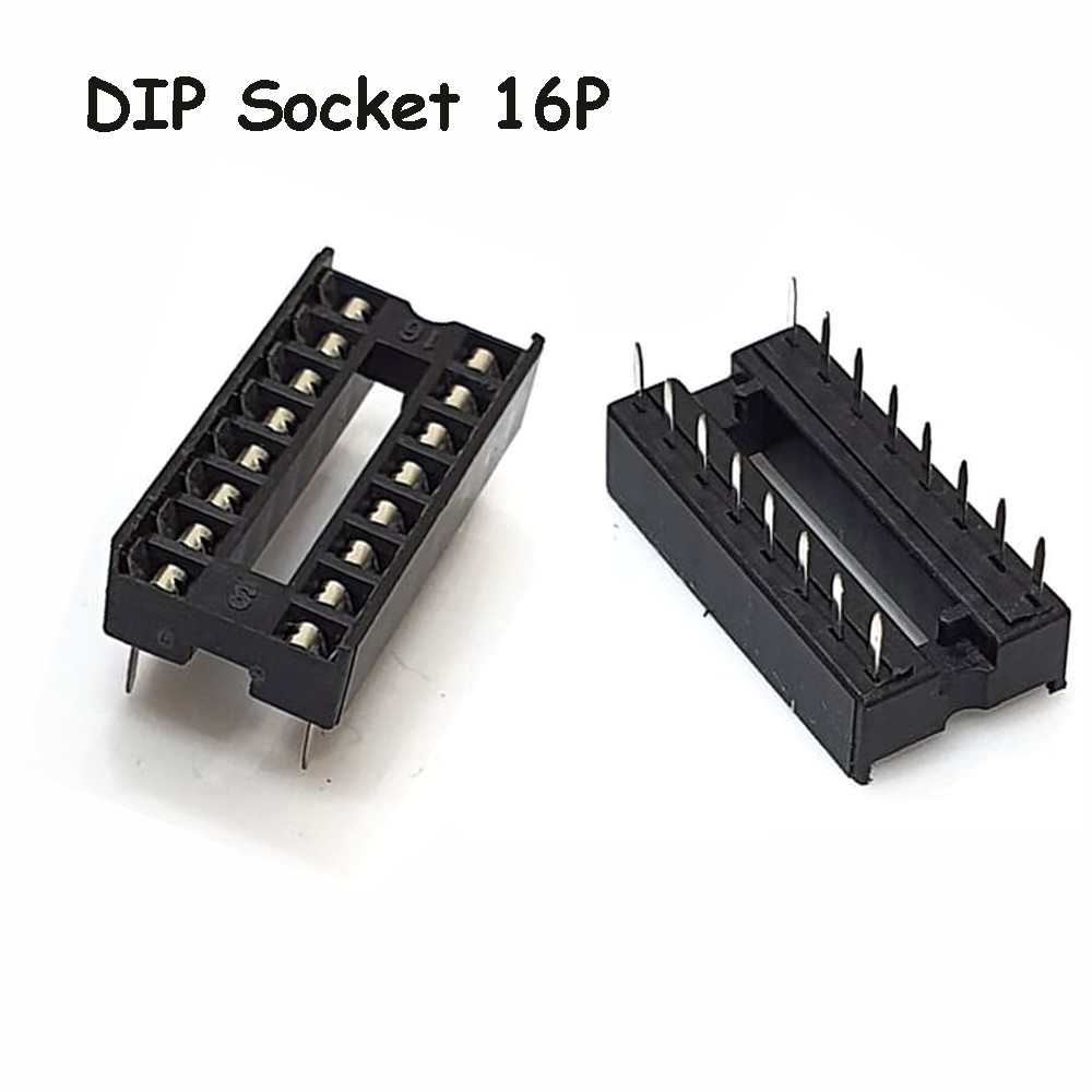 Jual Soket IC 16P DIP 16pin Socket IC 16 pin | Shopee Indonesia