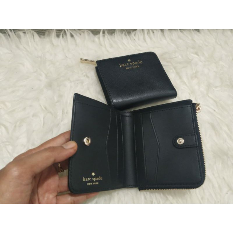 Kate Spade Staci Small L-Zip Bifold Wallet Black