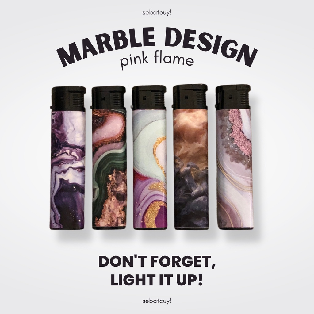 Jual KOREK API VIRAL UNIK PINK FLAME LIGHTER ( PEMANTIK MARBLE DESIGN ...