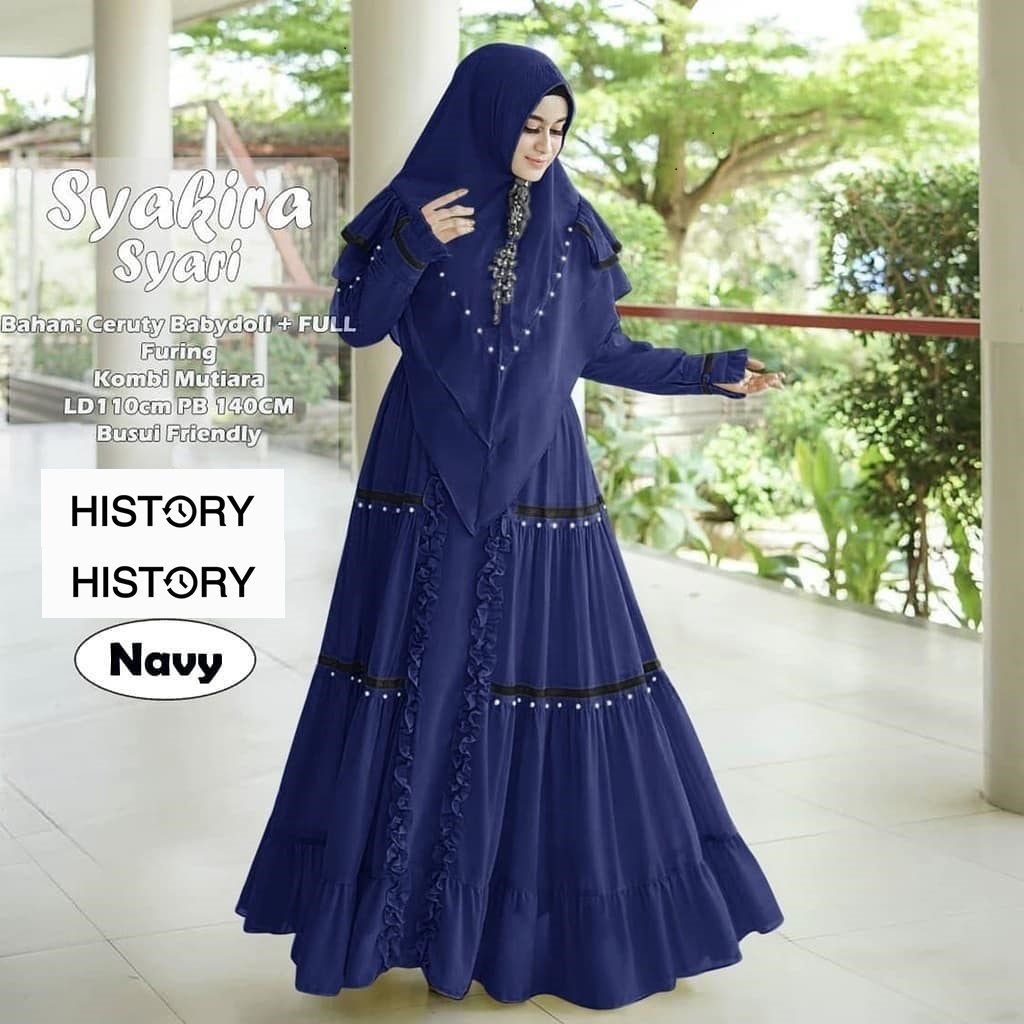 Jual HISTORY.ID - SYAKIRA SYARI SET HIJAB Size Jumbo M L XL XXL Bahan ...