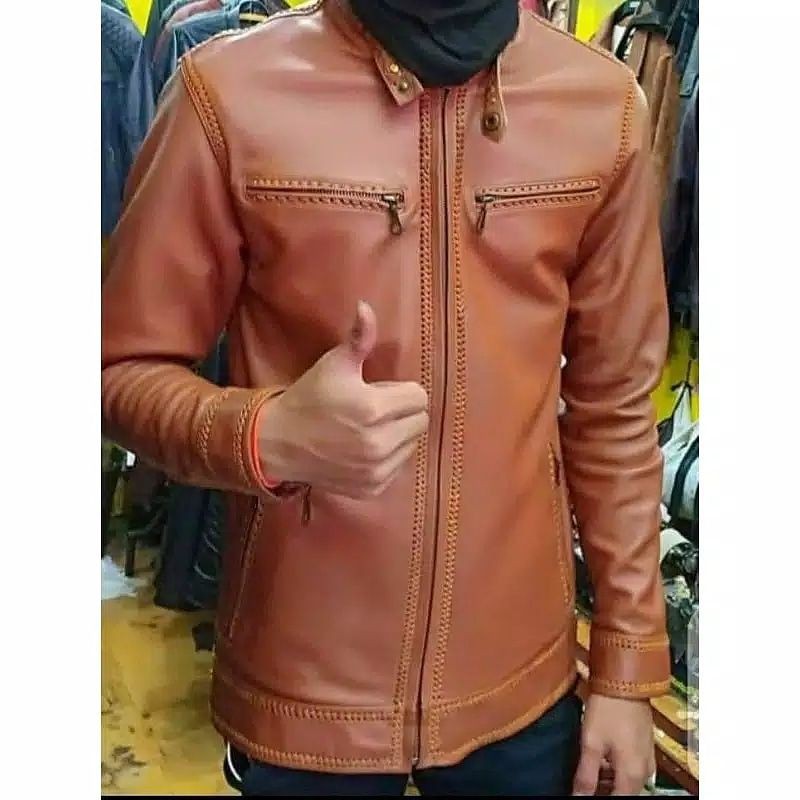 Jual Jaket Kulit Sulam Jaket Kulit Domba Asli Request Model Shopee Indonesia