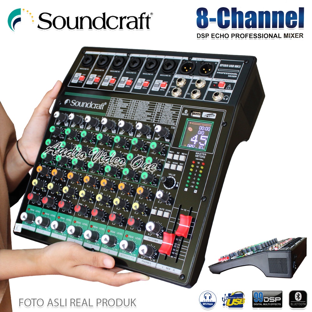 Jual Mixer Soundcraft 8 Chanel EFX8/8 USB MKII Mikser Audio Sonkref