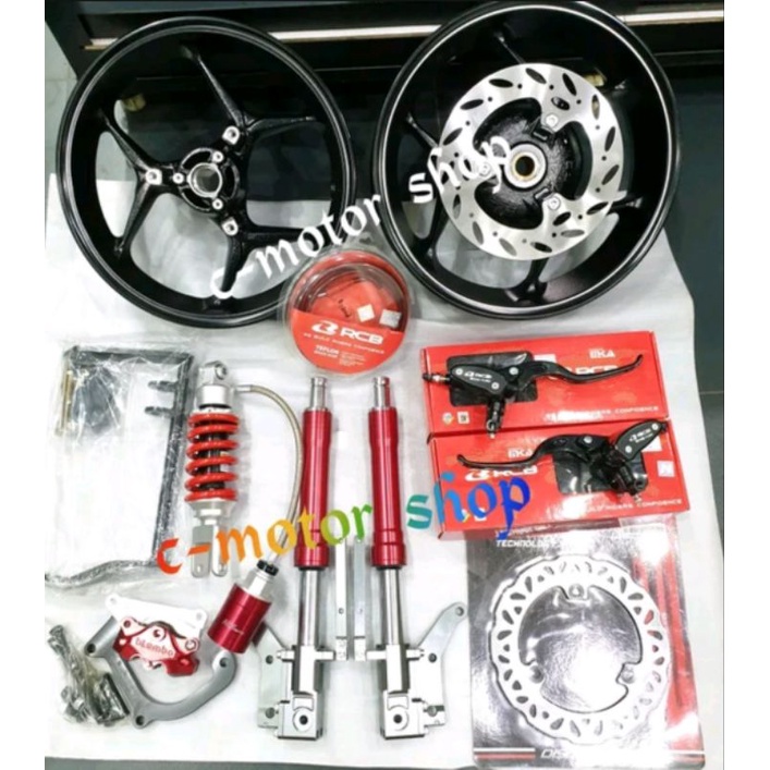 Jual Sepaket Velg Axio Aerox Double Disc Upside Down Aerox Monoshock