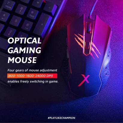 Tombol pengatur DPI pada mouse gaming JETE MSX1