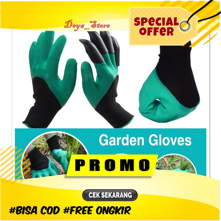 Jual Sarung Tangan Kebun Taman Peralatan Berkebun Cakar Anti Duri Karet