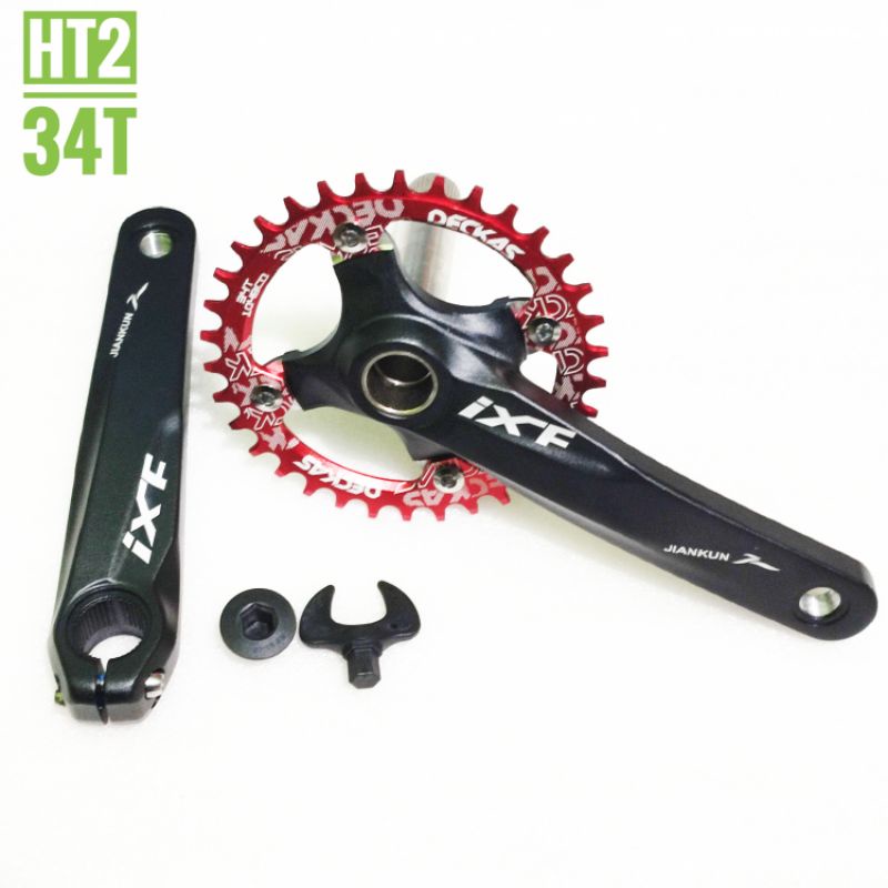 Crankset hollowtech 2 single clearance speed