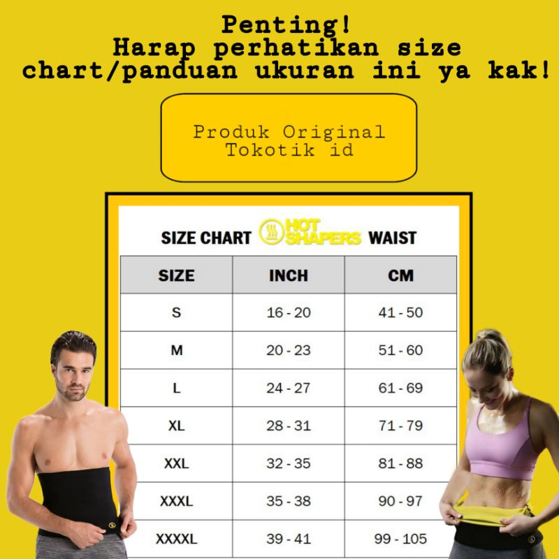 Hot shaper belt size chart sale