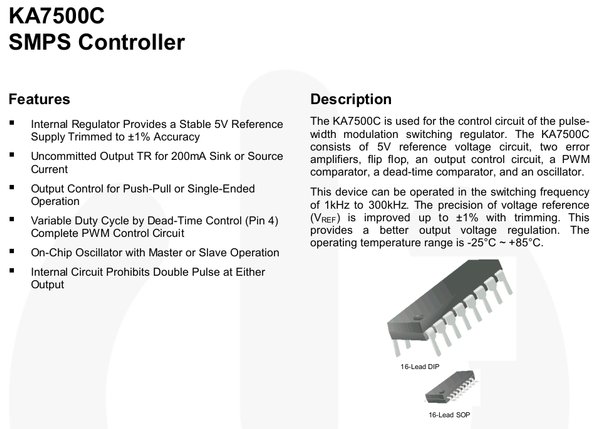 Jual IC SMPS Controller KA7500C KA7500 IC Power Supply PSU SOP16 ...