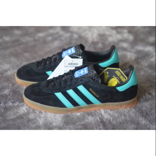 Adidas gazelle outlet indoor black aqua