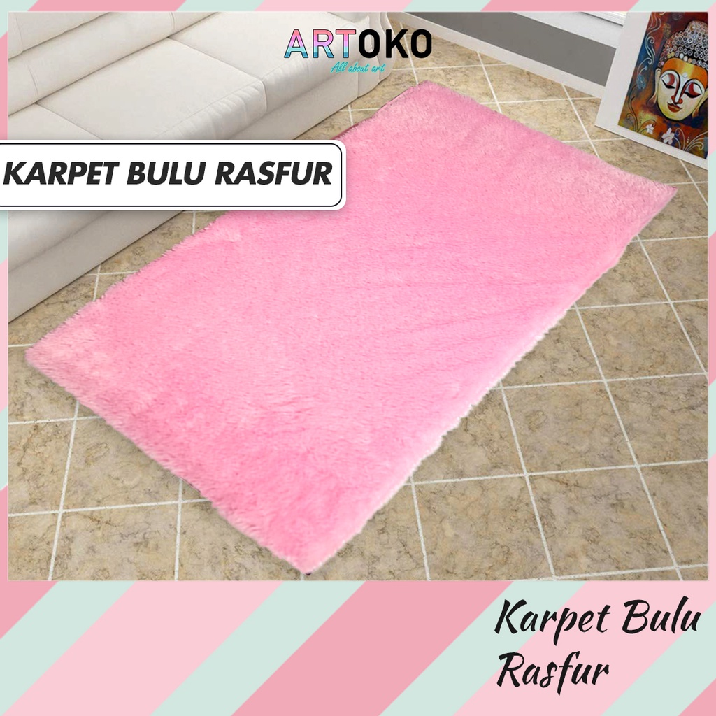 Jual Karpet Bulu Rasfur Premium Anti Slip 60 x 150 murah Tikar Sajadah ...