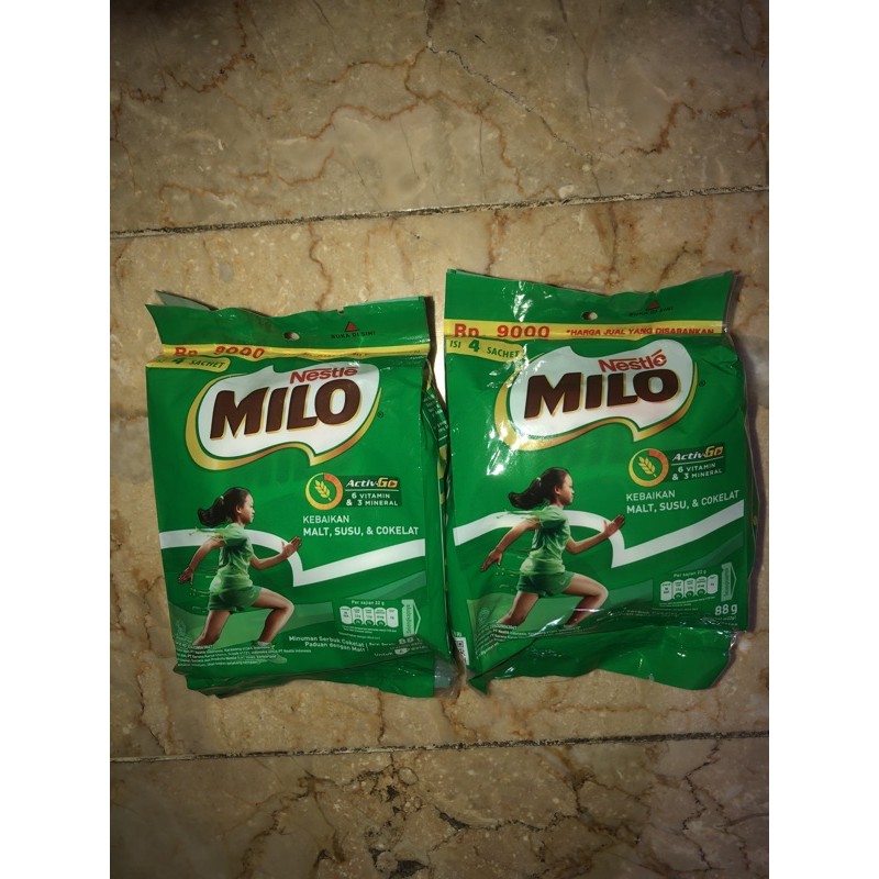 Jual Nestle Milo Activ Go Susu Bubuk Rasa Coklat Isi 4 Sachet x 22 Gram ...
