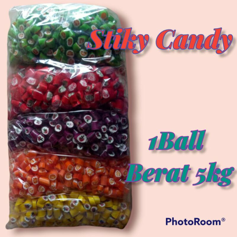 Jual Permen Sticky Candy Kemasan 1ball 5kg Shopee Indonesia 0495