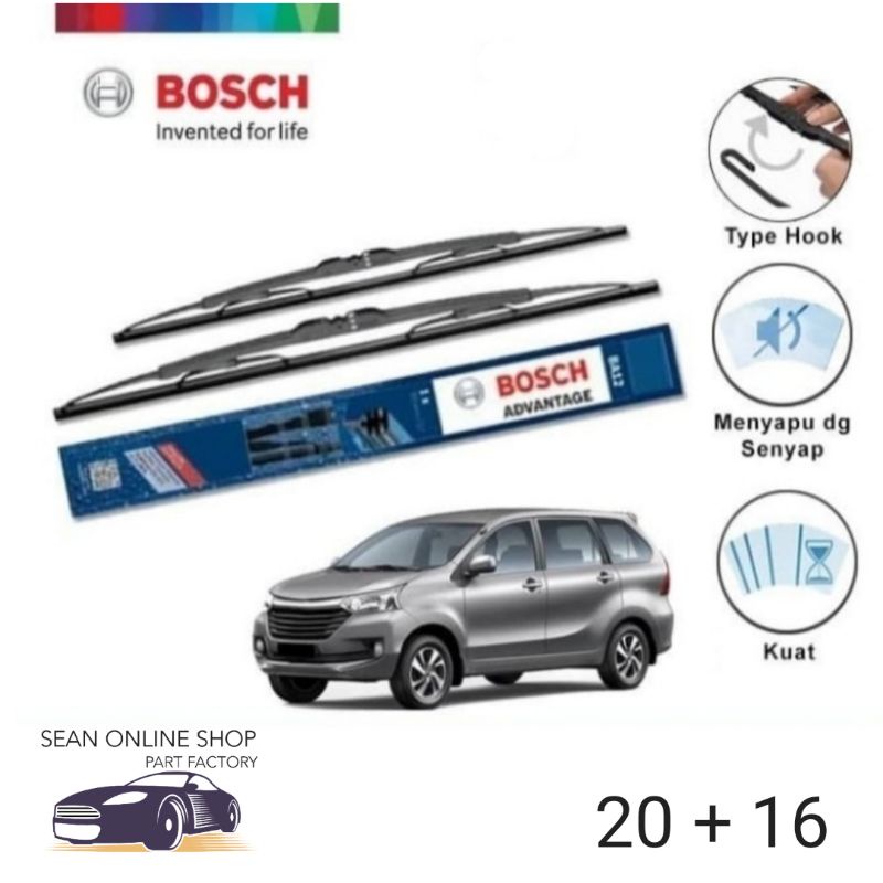 Jual Wiper Blade Set Daihatsu Xenia Toyota Avanza Bosch Advantage