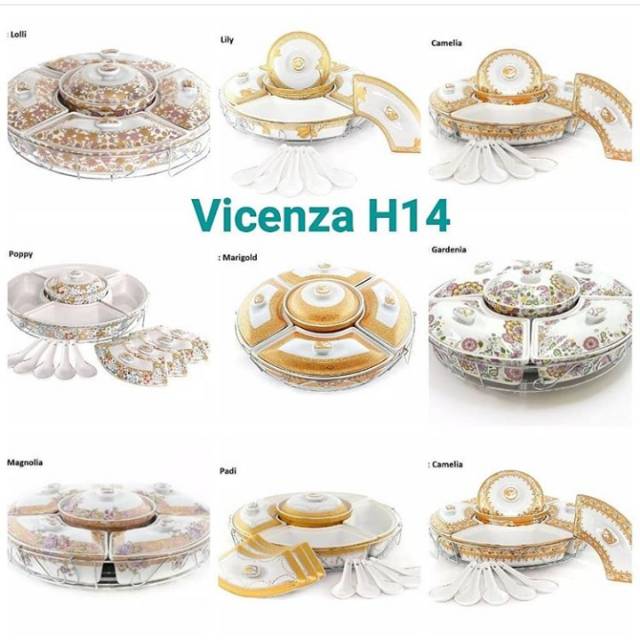 Jual Prasmanan Set Dengan Roda Pemutar Vicenza H14 Original | Shopee ...