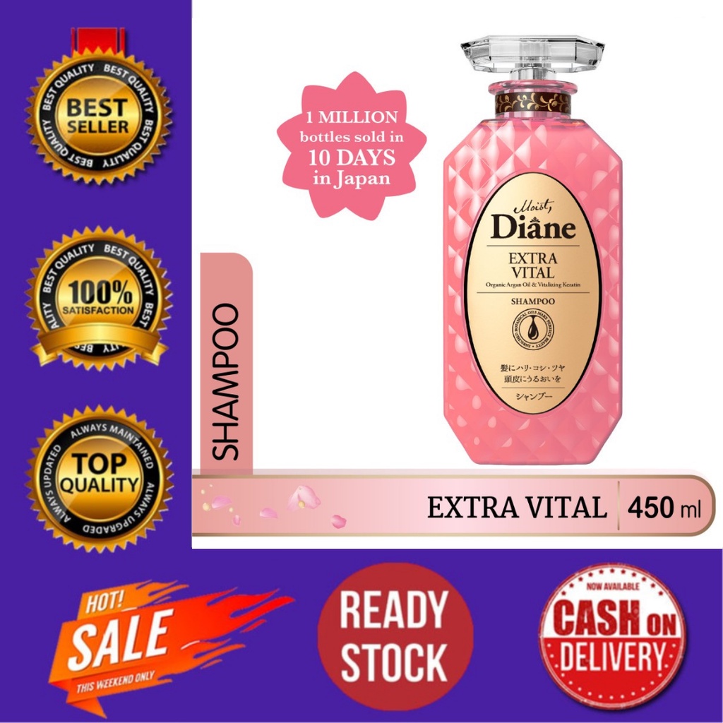 Jual SB Moist Diane Extra Vital Shampoo 450ml (Made in Japan) Shopee Indonesia