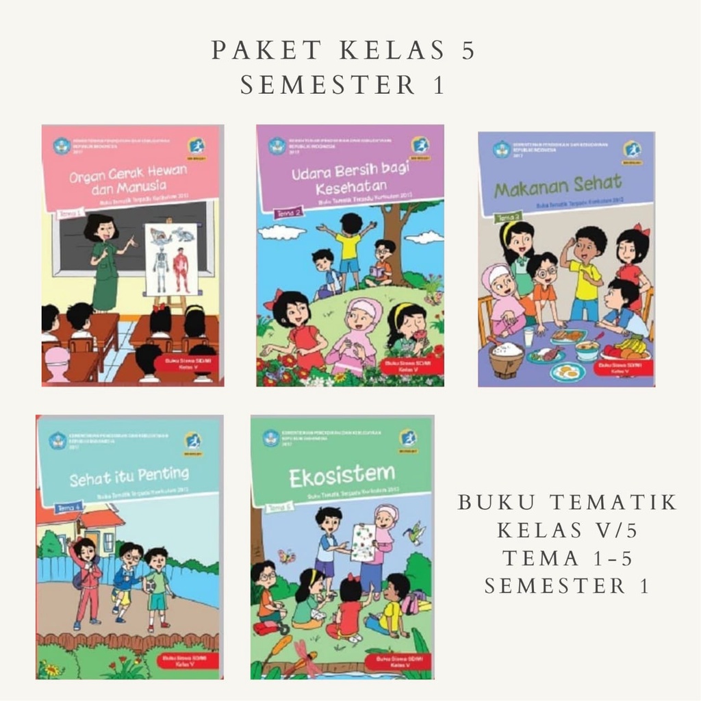 Jual Buku Kelas 5 SD Semester 1 | Shopee Indonesia