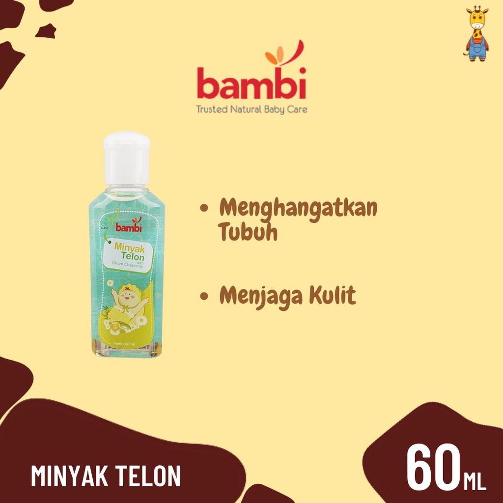 Jual Bambi Minyak Telon 60ml - Minyak Bayi | Shopee Indonesia