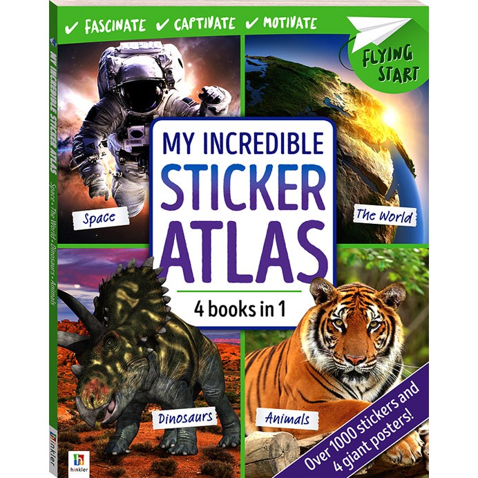 Jual My Incredible STICKER ATLAS (4 Book in 1) With Over 1000 Stickers ...