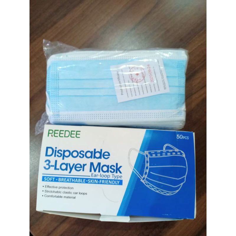 Jual Masker Disposable 3ply isi 50pcs 1 box | Shopee Indonesia