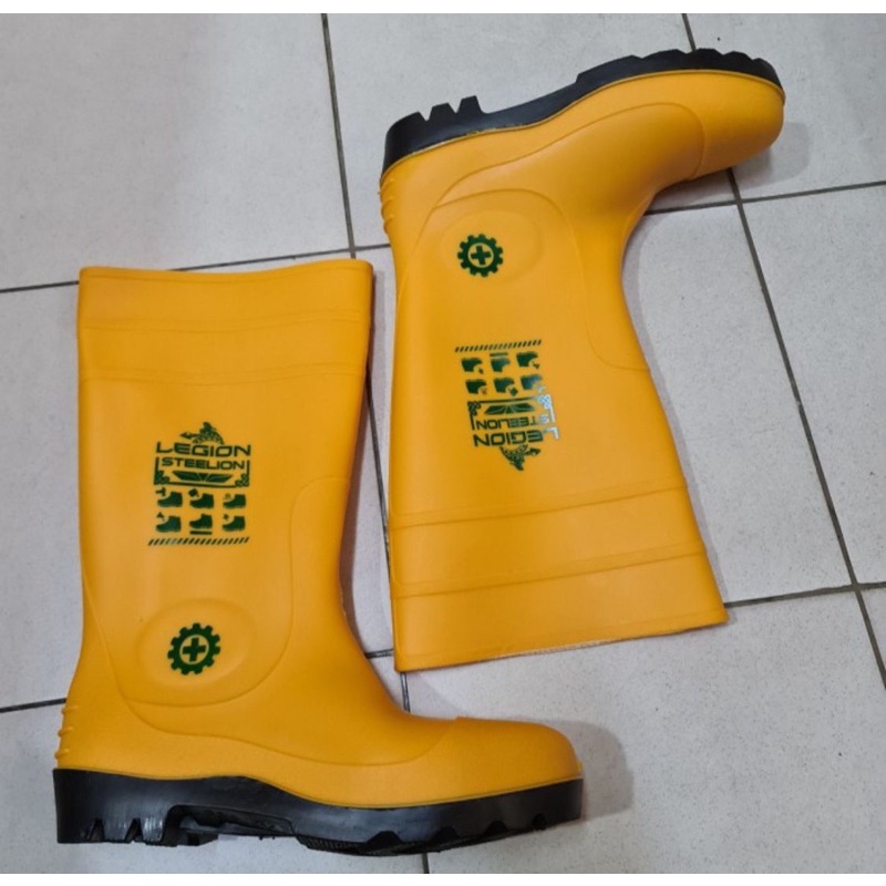 Jual LEGION SEPATU BOOT KARET SAFETY UJUNG BESI / STEEL TOE SAFETY