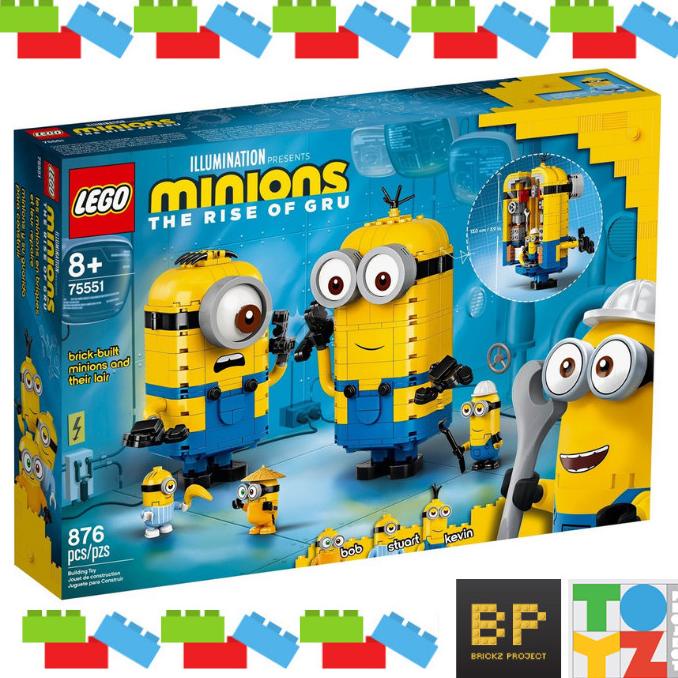 Jual Lego Minions 75551 Brick-built Minions and their Lair | Shopee ...