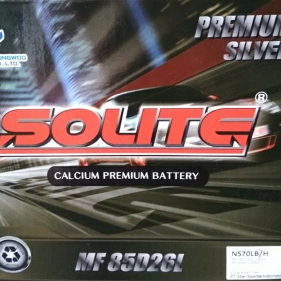 Jual Accu fortuner 85D26L /NS70L Solite Calcium MF ,12v68ah | Shopee