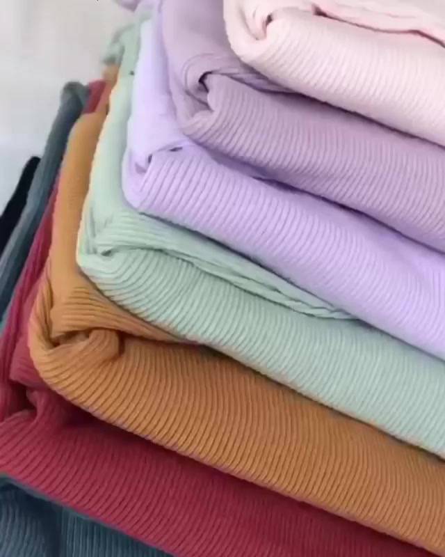 Jual Kaos Rib Kerah Tinggi Turtleneck Wanita dan Pria Bahan Rajut ...