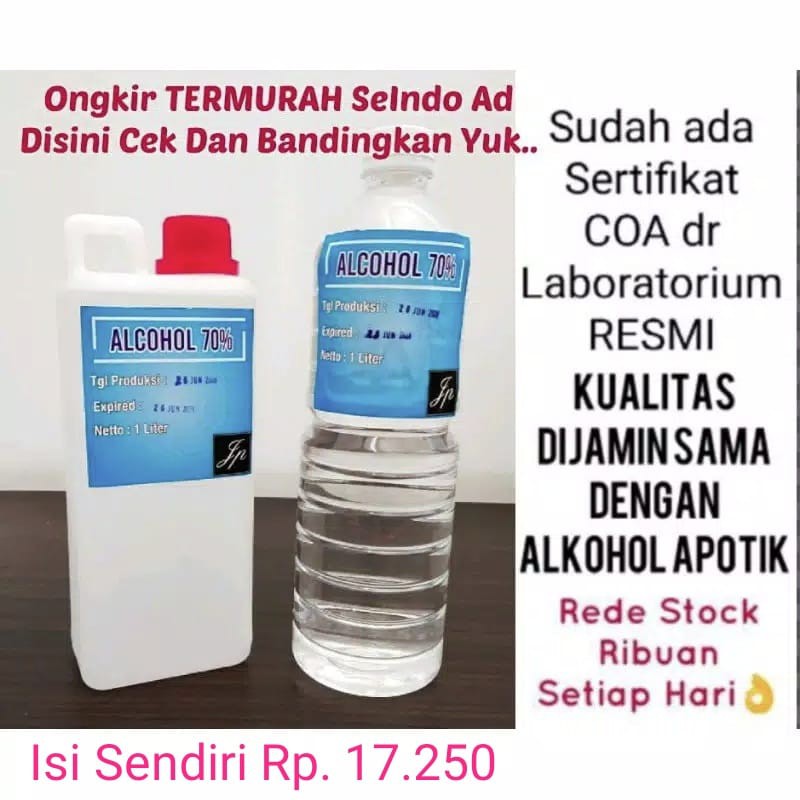 Jual ALKOHOL 70 IPA TEKNIS 1 LITER MURNI SUPER QUALITY Shopee Indonesia