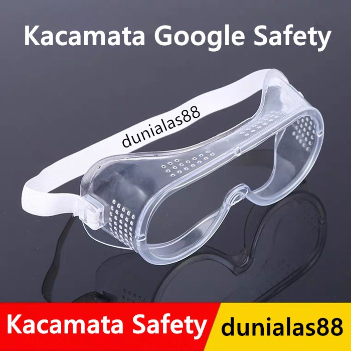 Jual Pcs Kacamata Google Safety Goggles Glass Pelindung Mata Bening Kaca Mata Shopee Indonesia