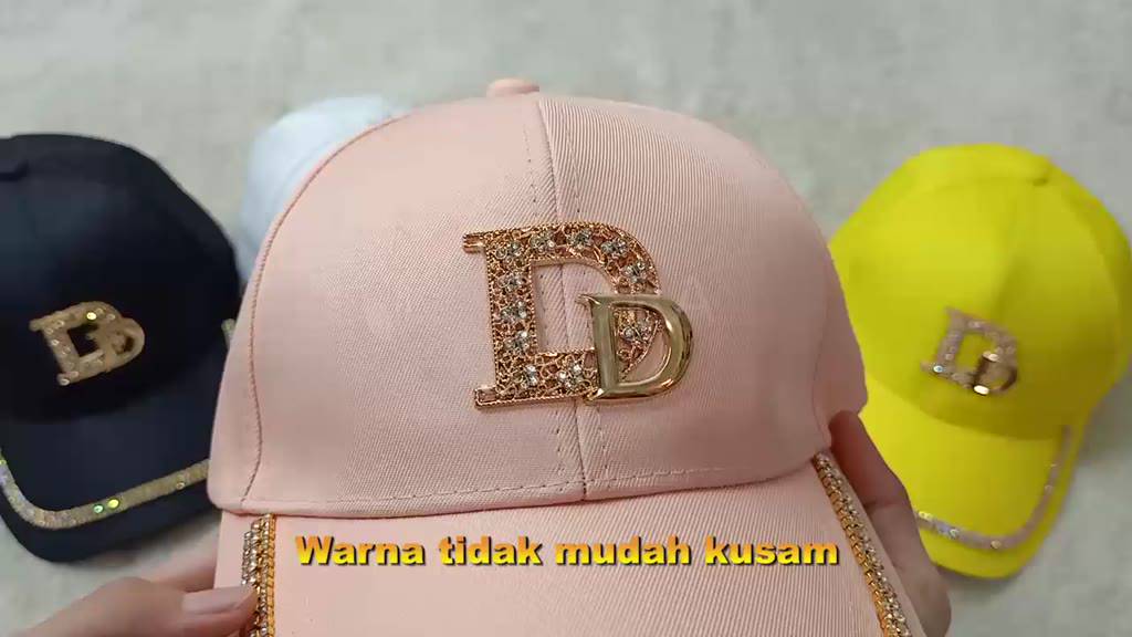Jual Topi Baseball Pria Wanita Double D Manik Kristal Casual Cap Sport ...