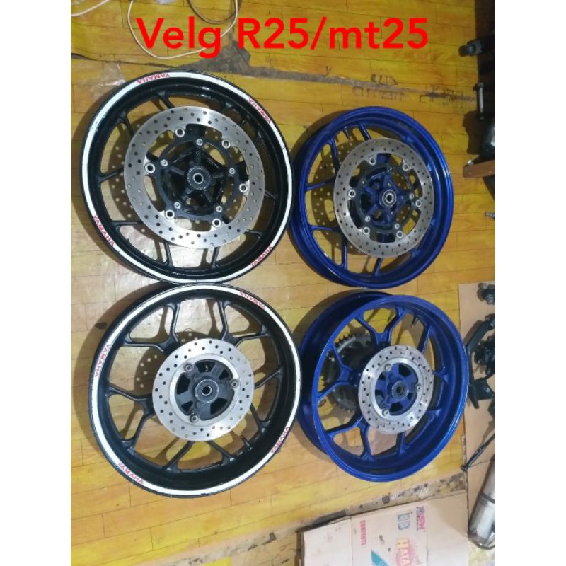 Jual velg set depan belakang yamaha r25 mt25 original kumplit copotan ...