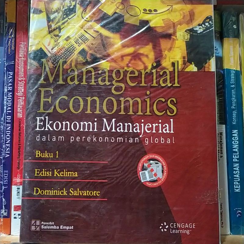 Jual MANAGERIAL ECONOMICS EKONOMI MANAJERIAL BUKU 1 EDISI KELIMA ...