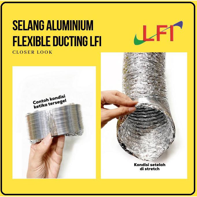 Jual Aluminium Selang Flexible Ducting Exhaust Fan 6" (15 Cm) Pjg 5 M Shopee Indonesia