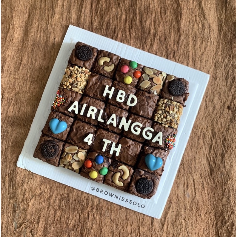 Jual (INSTAN ONLY)Fudgy Brownies Sekat Ulang Tahun Brownies Oven