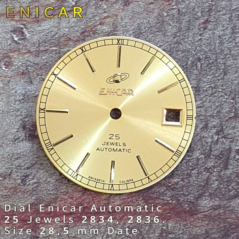 Montre Enicar Automatique Chevalier - 25 Rubis - Années 80 - Cadran Blanc - Bracelet Acier - Occasion (portée)