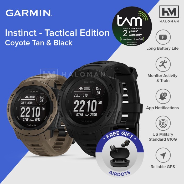 Jual Garmin Instinct Tactical Smart Watch Garansi Resmi TAM