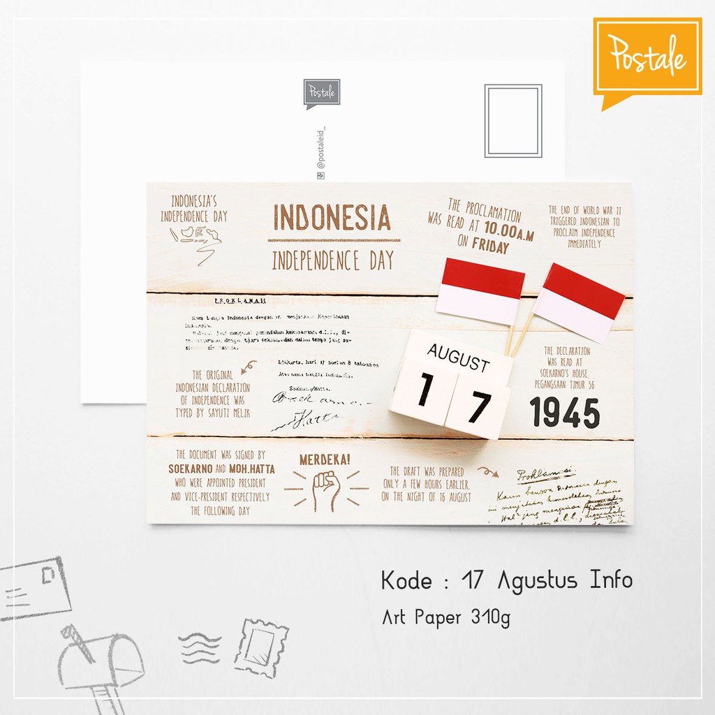 Jual Kartu Pos MERDEKA 1 - Postale | Shopee Indonesia