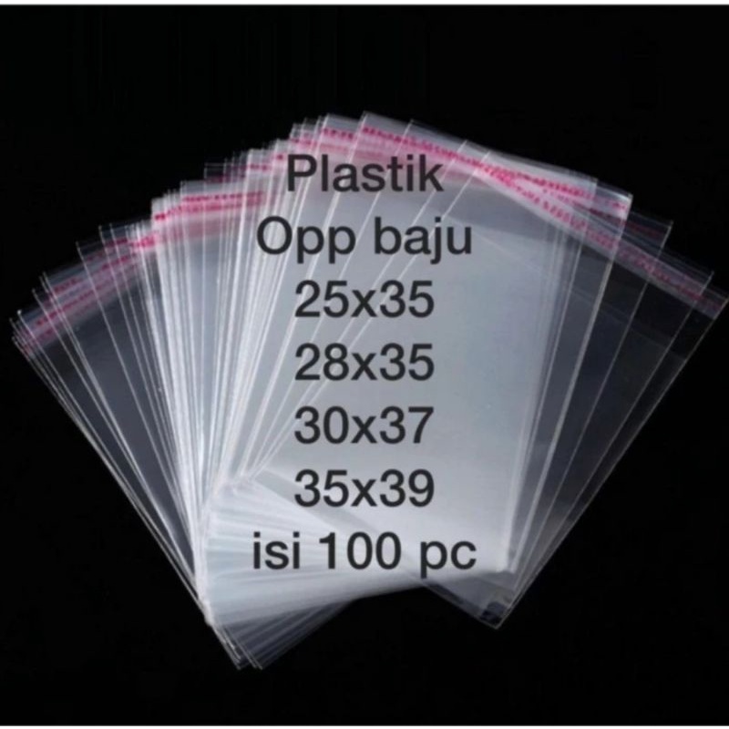 Jual Plastik Opp Lem Seal Undangan Opp Garment Baju Pakaian Uk 25x35 28x35 30x37 Shopee