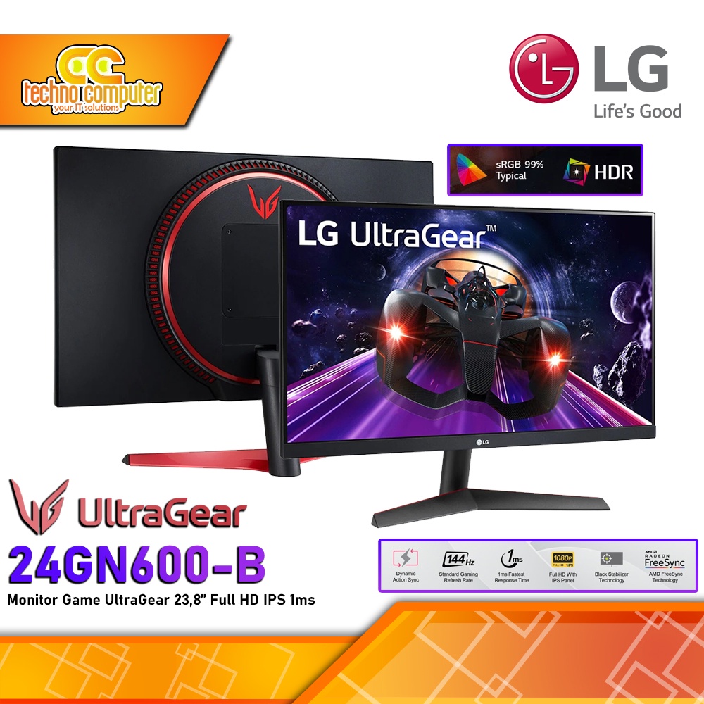 Jual MONITOR LG 24GN600-B UltraGear Gaming Monitor - 24 Inch, FHD (1920 ...